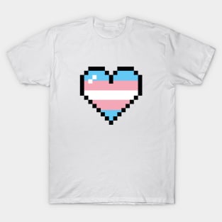 Trans 8-bit heart T-Shirt